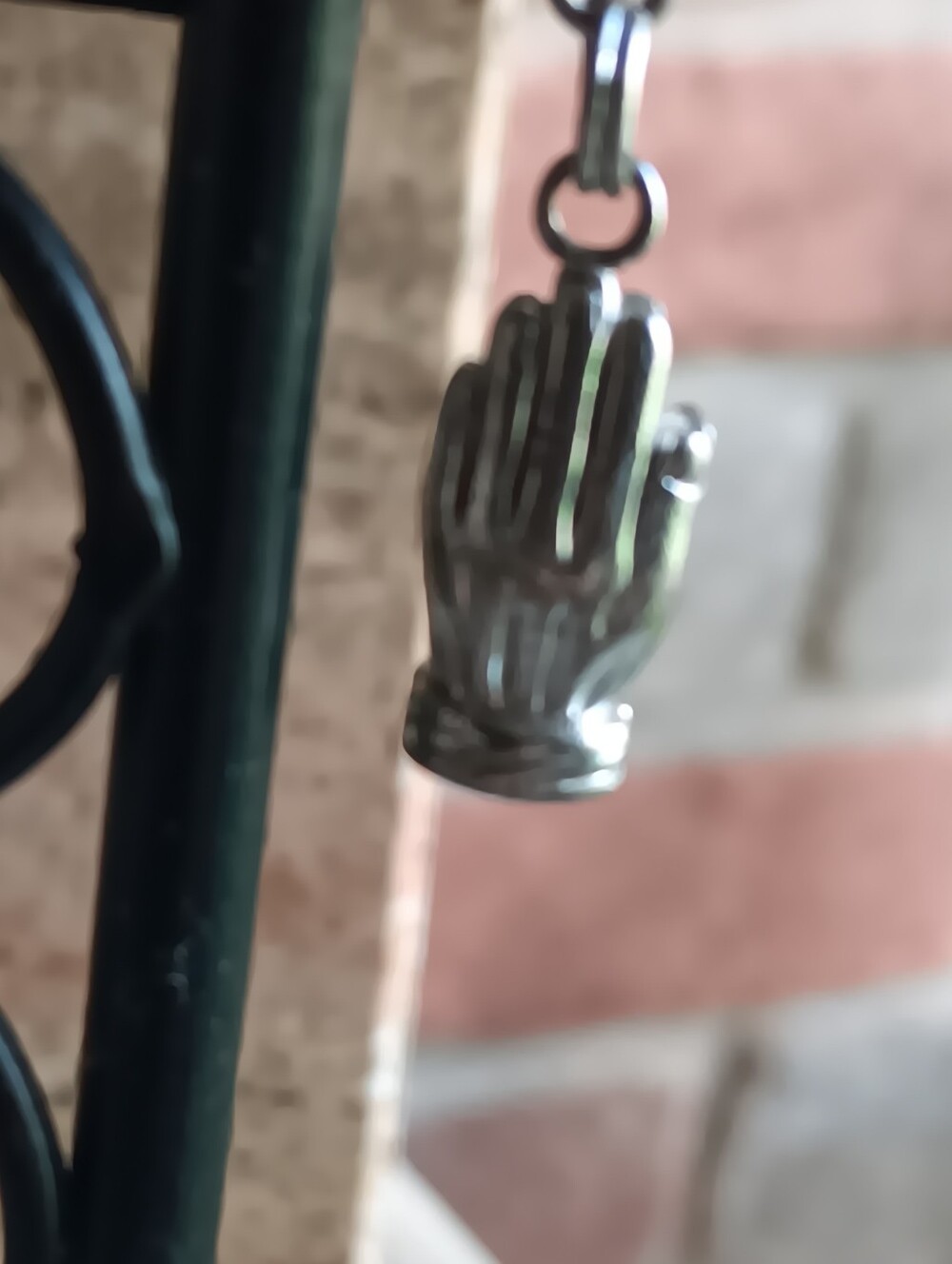 Sterling Silver Praying Hands 3-D Serenity Religious Charm Pendant
